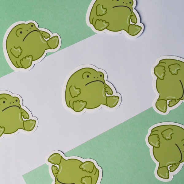 Frog sticker, froggy sticker, kawaii sticker, journal sticker, laptop sticker, gift