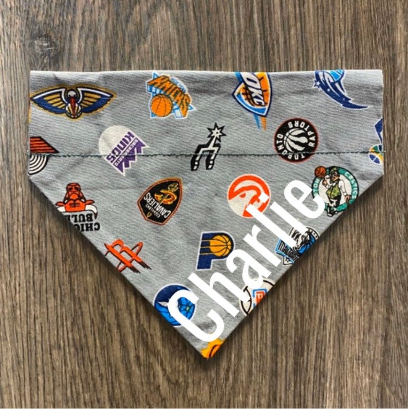 NBA Teams Over the Collar Bandana Personalized Dog Bandana Etsy
