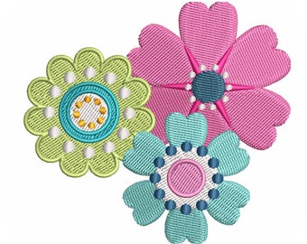 Flowers #1 Embroidery Design Value Pack