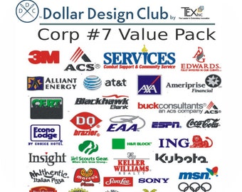 Corp #7 Embroidery Design Value Pack