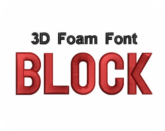 3D Foam Font  Block 1 Color Value Pack