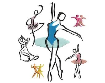 Dance Machine Embroidery Designs Pack | Ballet Ballerina Jazz Tap Hip Hop Dancer Shoes Designs | Pes Dst Exp | Download