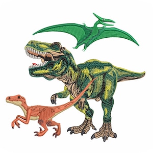 Voordeelpakket voor borduurontwerpen dinosaurus