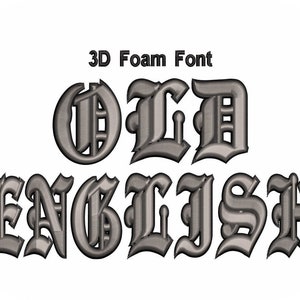 Paquete económico de 2 colores de fuente de espuma 3D en inglés antiguo