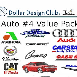Auto #4 Embroidery Design Value Pack