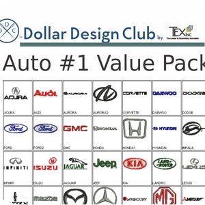 Auto #1 Embroidery Design Value Pack