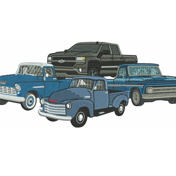 Auto Chevy Trucks Embroidery Design Value Pack