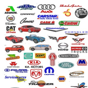 May include: An image featuring a collection of embroidered car logos, including Audi, Chevrolet, and Ford. The design is titled "Auto #4 Value Pack" and includes logos for various automotive brands, ideal for embroidery projects.