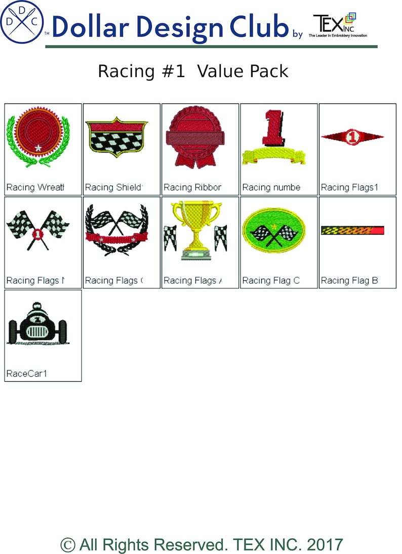 Etsy Racing Designs Racing Machine Embroidery Designs Pack | Race Car NASCAR Checkered Flag ...