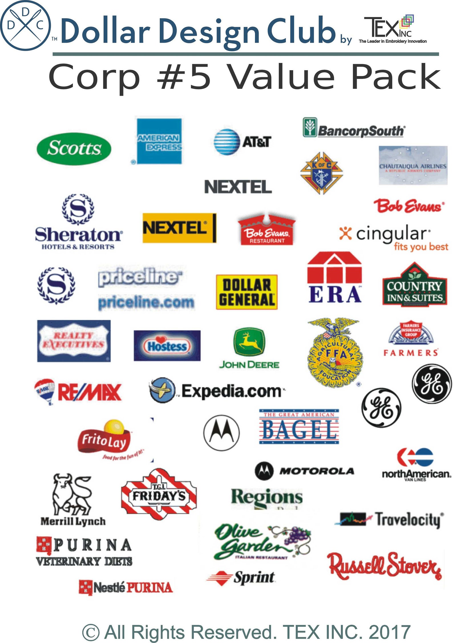 Corp 5 embroidery design value pack  etsy