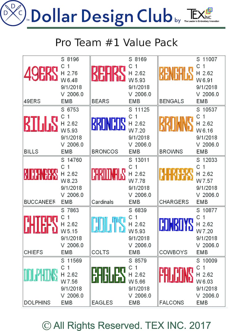 Pro Team Sports Machine Embroidery Designs Pack | Football Basketball ...