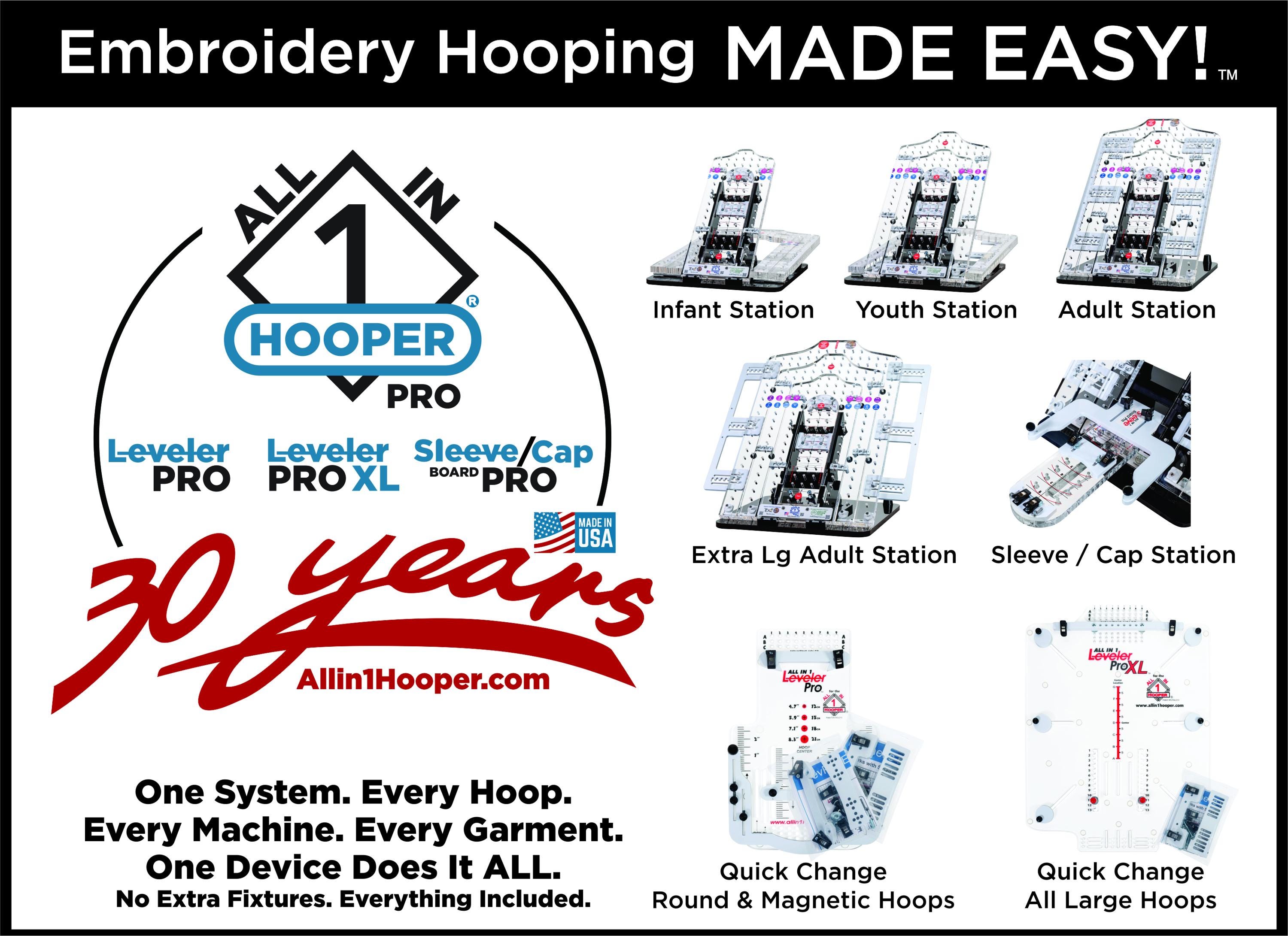 All in 1 Hooper Pro Starter Kit | Embroidery Hooping Station Made Easy ...