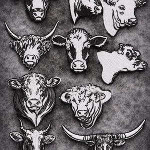 Pack de motifs de broderie machine vache | Highland Cow Dairy Farm Bovins Cowboy Western Country Designs | Pes Dst Exp | Téléchargement numérique