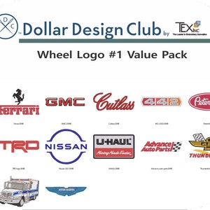 Paquete económico de diseño de bordado del logotipo de ruedas #1