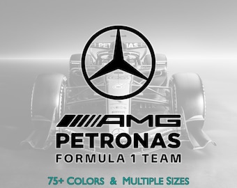 Mercedes AMG Petronas F1 Team Logo Vinyl Decal Sticker, Formula 1