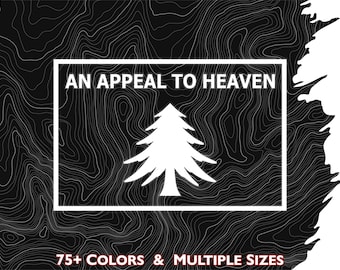 An Appeal To Heaven Flag Vinyl Decal Sticker, Pine Tree Riots, NH