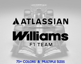 Williams F1 Team Logo Vinyl Decal Sticker, Formula 1, Atlassian
