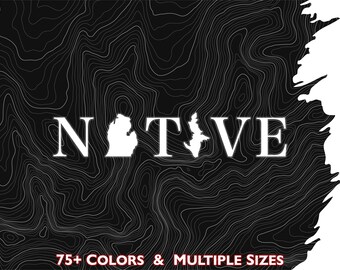 Michigan Native Vinyl Decal Sticker