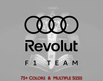 Audi Revolut F1 Team Logo Vinyl Decal Sticker, Formula 1