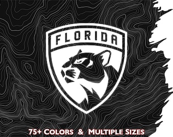 Florida Panthers Logo Vinyl Decal, Multiple Colors & Sizes, South Florida Hockey, NHL