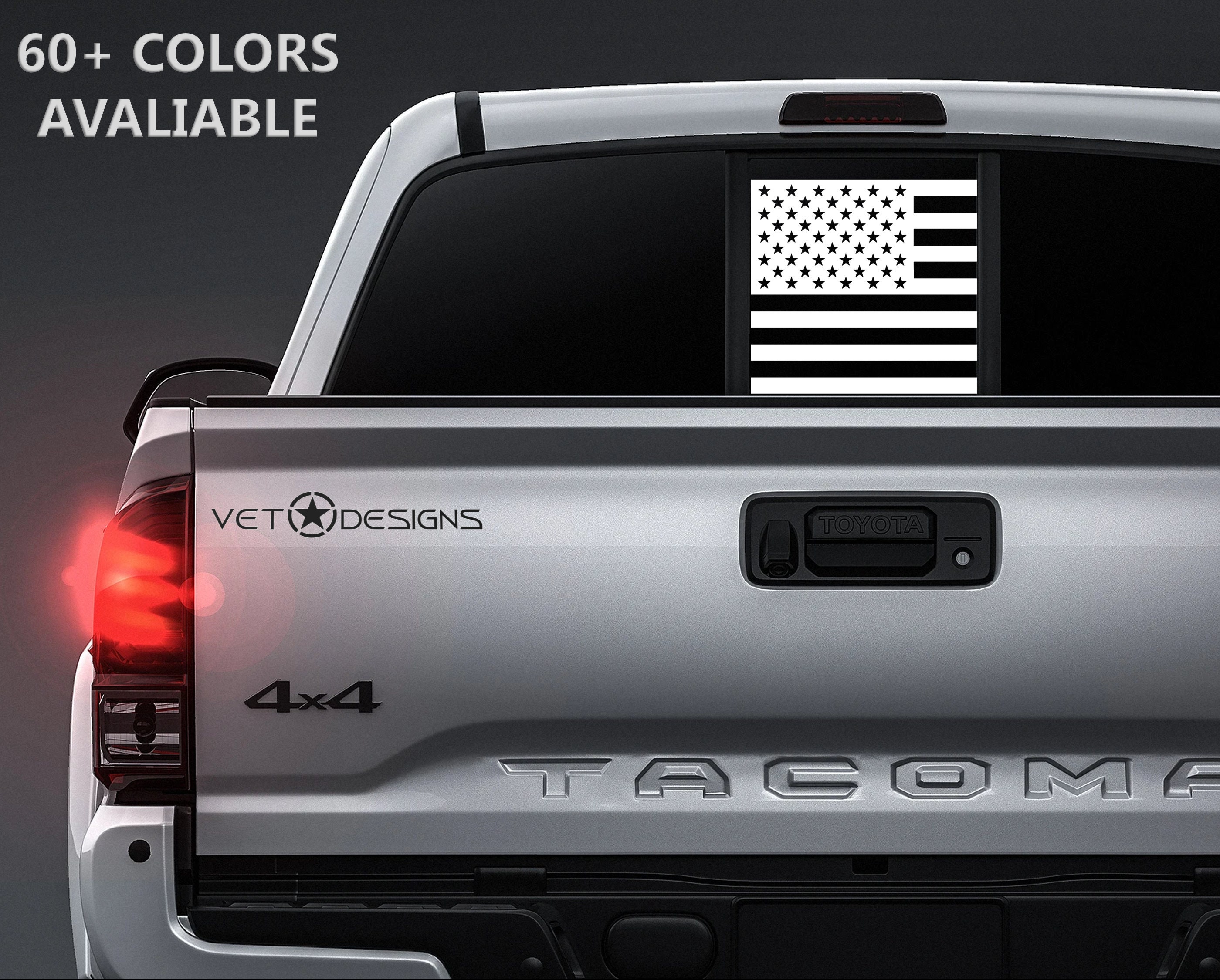 Toyota Rear Slider Window American Flag Vinyl Decal Etsy