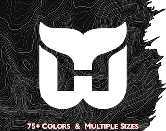 Hartford Whalers Logo Vinyl Decal, Multiple Colors & Sizes, Carolina Hurricanes Hockey, NHL