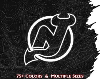 New Jersey Devils Logo Open Vinyl Decal, Multiple Colors & Sizes, Hockey, NHL