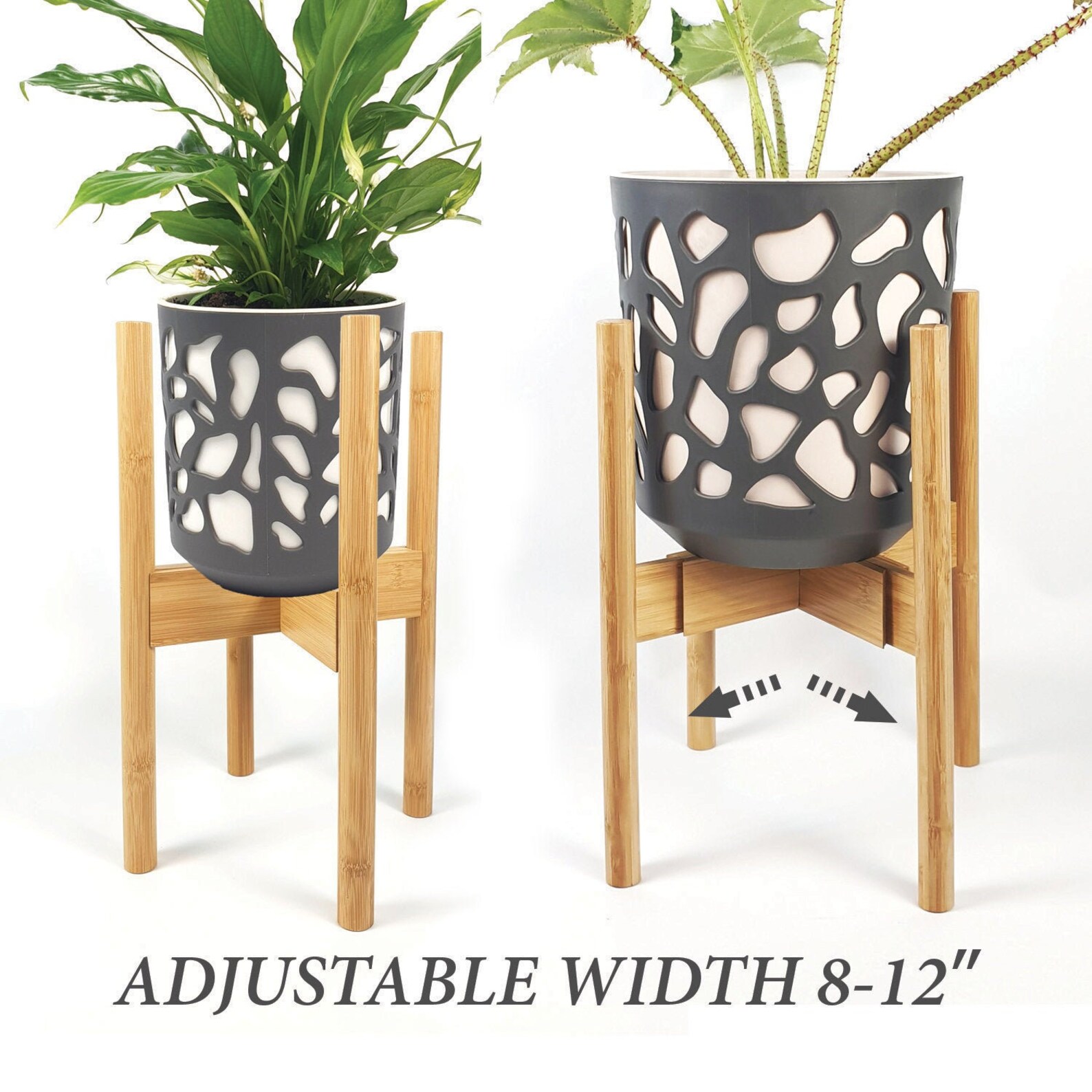 Adjustable Plant Stand for House Fits 8 9 10 11 12 Inches Mid | Etsy