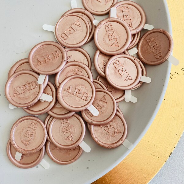 Pre Made Personalised Initial Wax Seals - Available in Lots of Colours