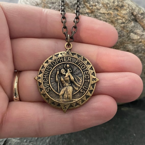 Large st christopher pendant sale