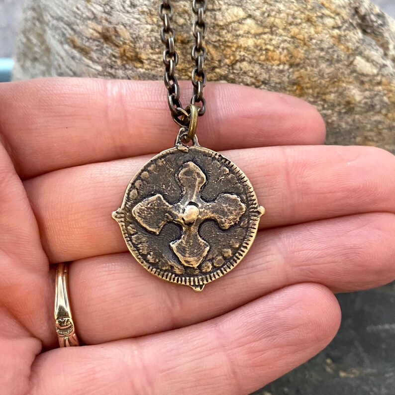 Men's Cross Necklace Archangel St. Michael Antiqued Etsy