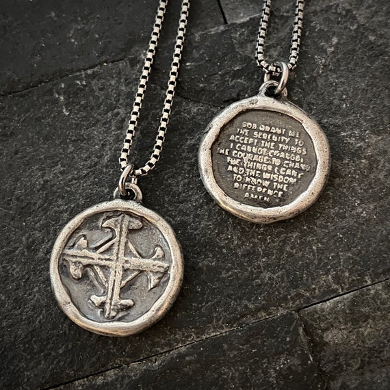 Serenity prayer necklace sterling silver sale