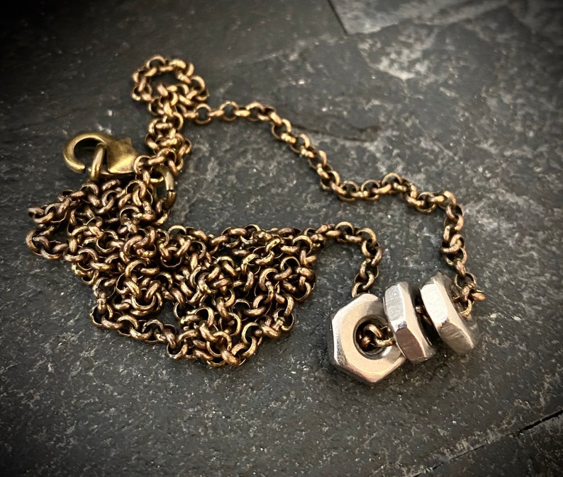 Johnny LTD Men's Hardware Necklace Hex Nuts and Bolts Etsy