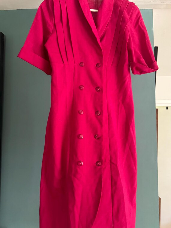 Zandra Rhodes, Zandra Rhodes vintage fushia pink dress,