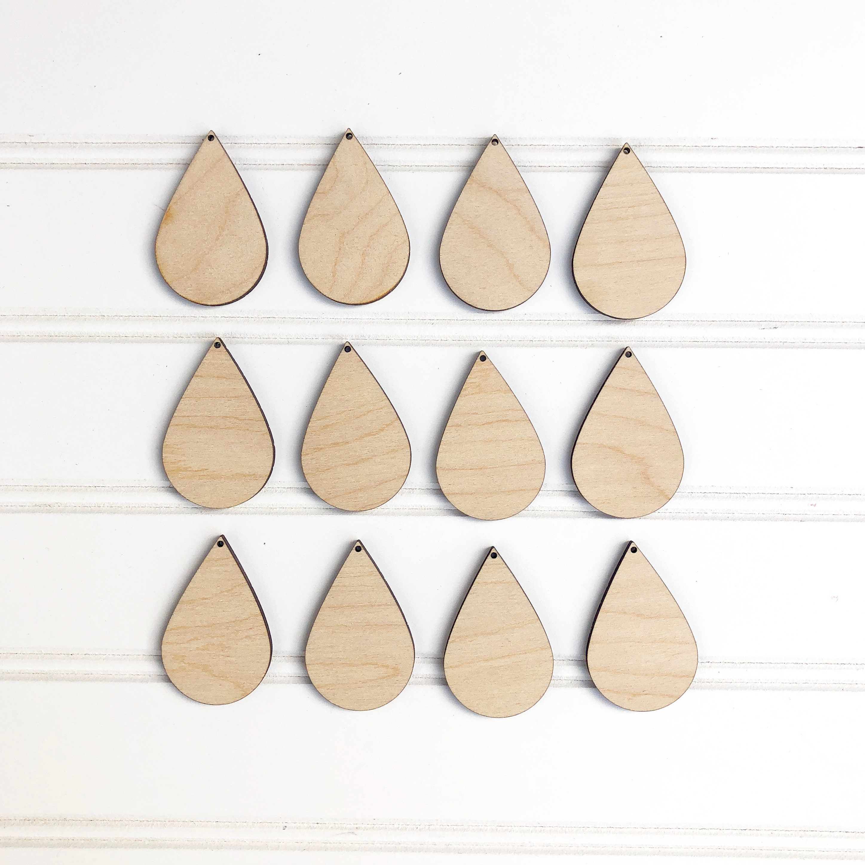 Earring Wood Blanks 2 Inch Teardrop Earring Blank Dangle Etsy