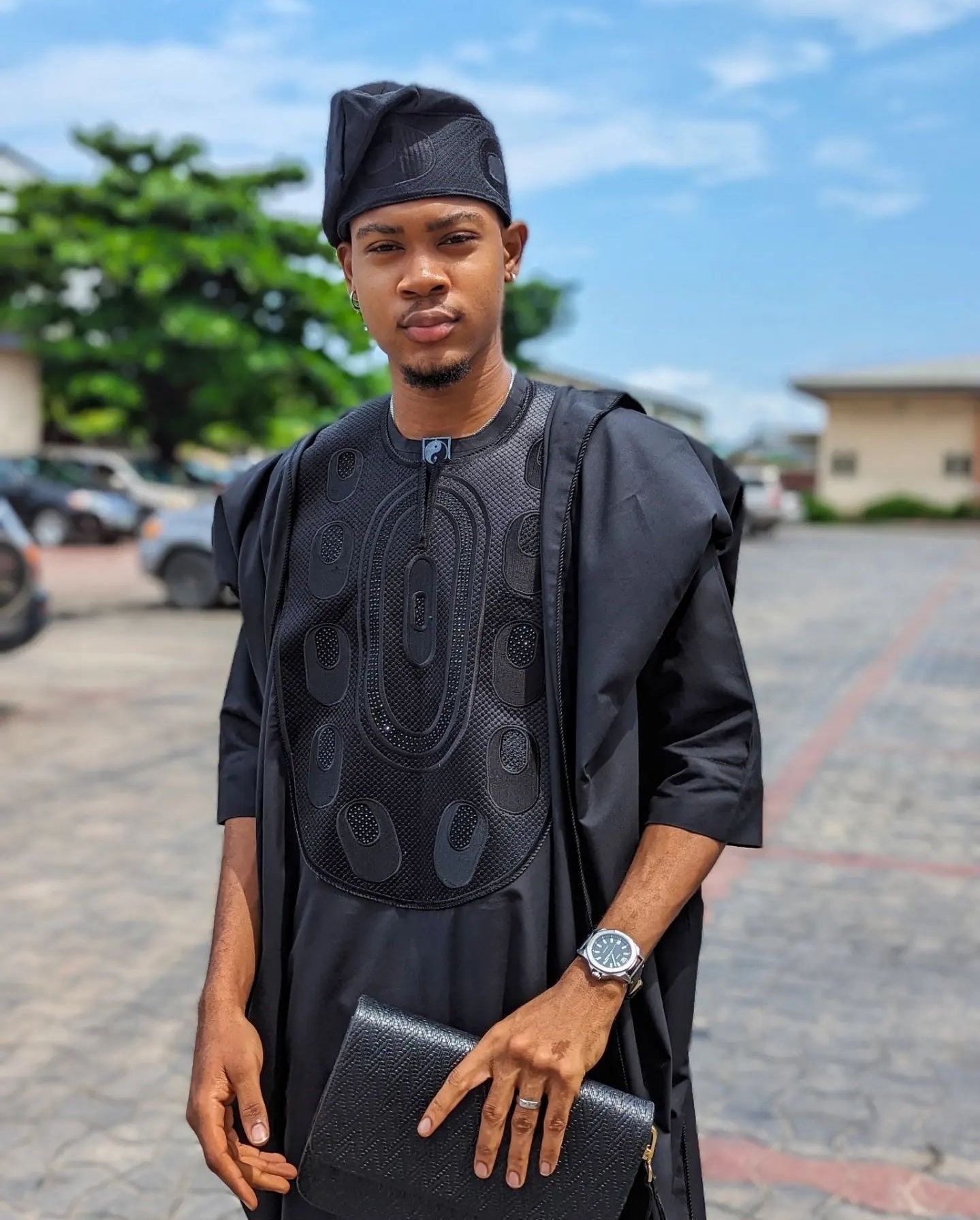 Tolu African Men's Clothing / Wedding Suit/dashiki /men's 4 Peices Sets Tolu African Men's Clothing / Wedding Suit/dashiki /men's
4 Peices Sets