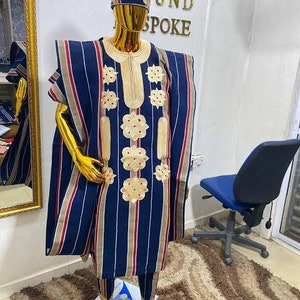 African agbada/African men outfit/African men ethnic clothing/ african men wedding dress Agbada Aso oke.