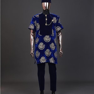 Igbo traditional dress, igbo isi agu, igbo men outfits. Igbo men Wedding dress with matching pants