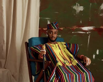 Juli African men's agbada set / wedding suit/dashiki / African men's shirt/ vêtement africain/ chemise et pantalon/African attire/prom dress
