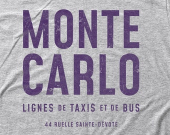 MONTE CARLO Bus and Taxi — A Sarcastic Retro Unisex T-Shirt