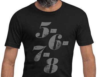 5-6-7-8! 賢いダンサー/振付師をテーマにした半袖ユニセックスTシャツ