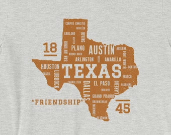 TEXAS Cities Unisex T-shirt