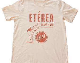 ETHEREAL IBIZA Beach and Bar — IBIZA Spain — retro fiction unisex t-shirt
