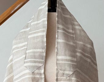 Talit de lino a rayas hecho a mano: regalo judío con bolsa a juego