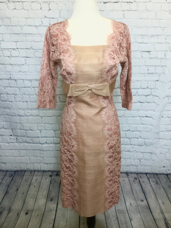 Vintage Vanity Original Dusty Rose Formal Dress |… - image 1