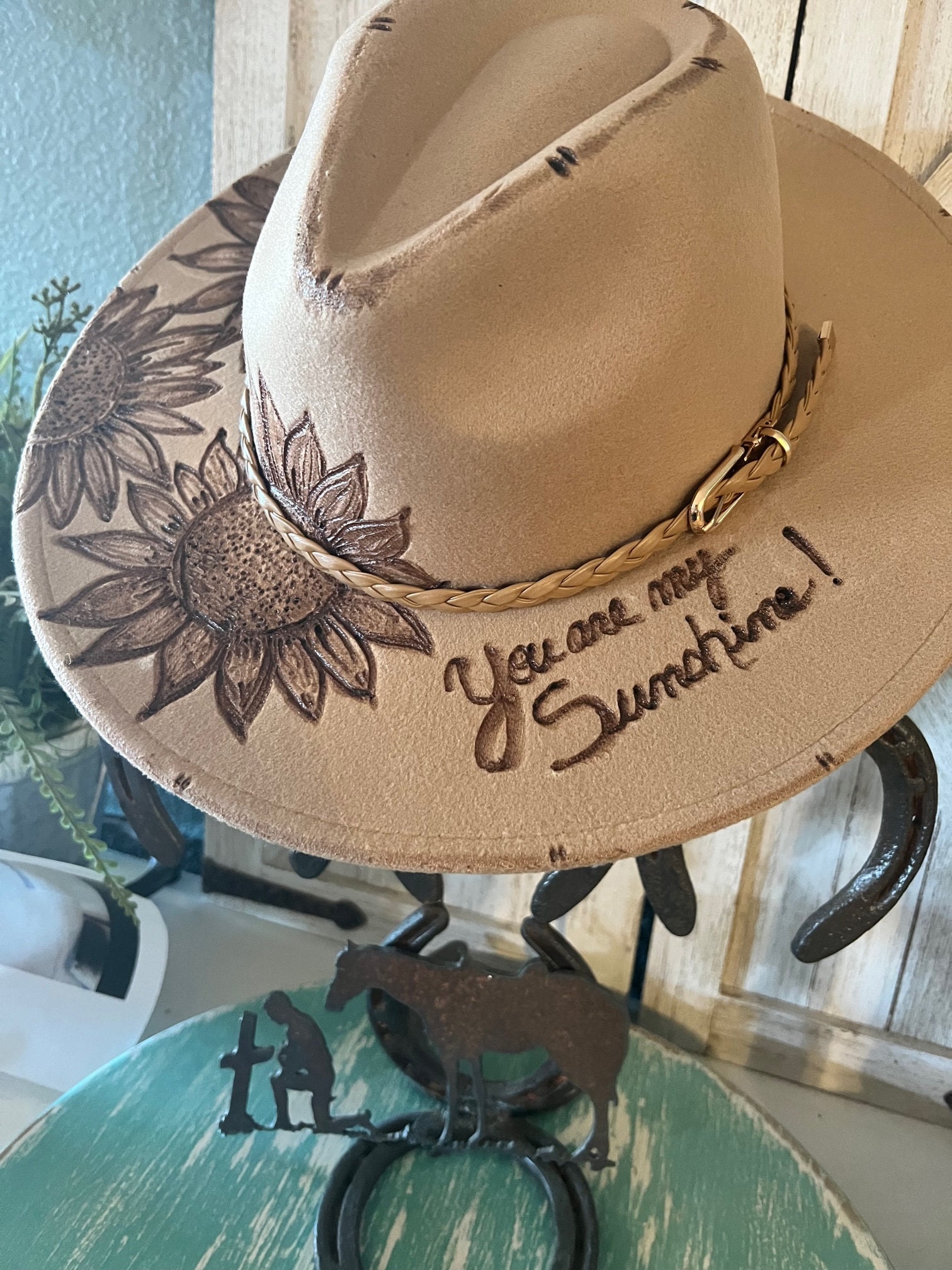 Custom Burned Western Felt Hat Etsy Custom Burned Western Felt Hat Etsy