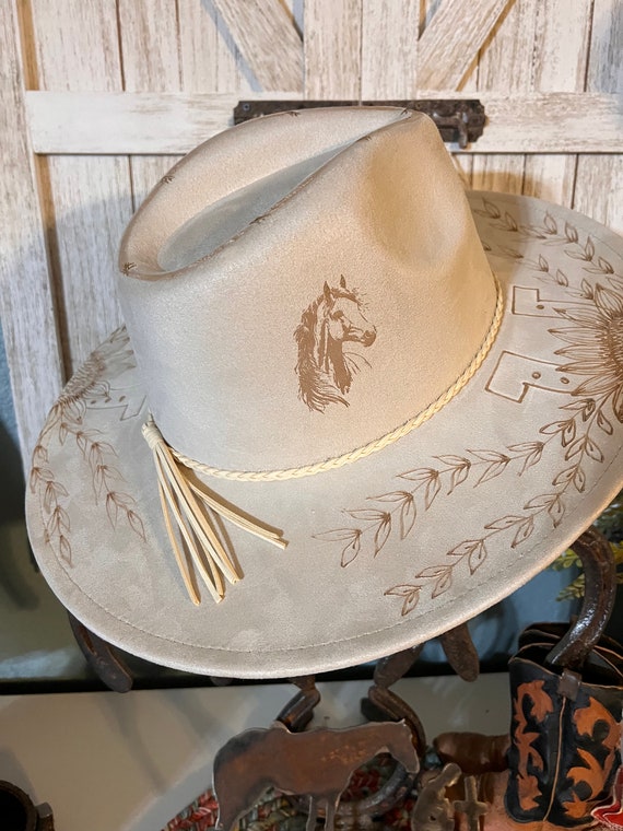 Western Hat**horseshoe**sunflower**cowgirl**designer**women  display picture 3