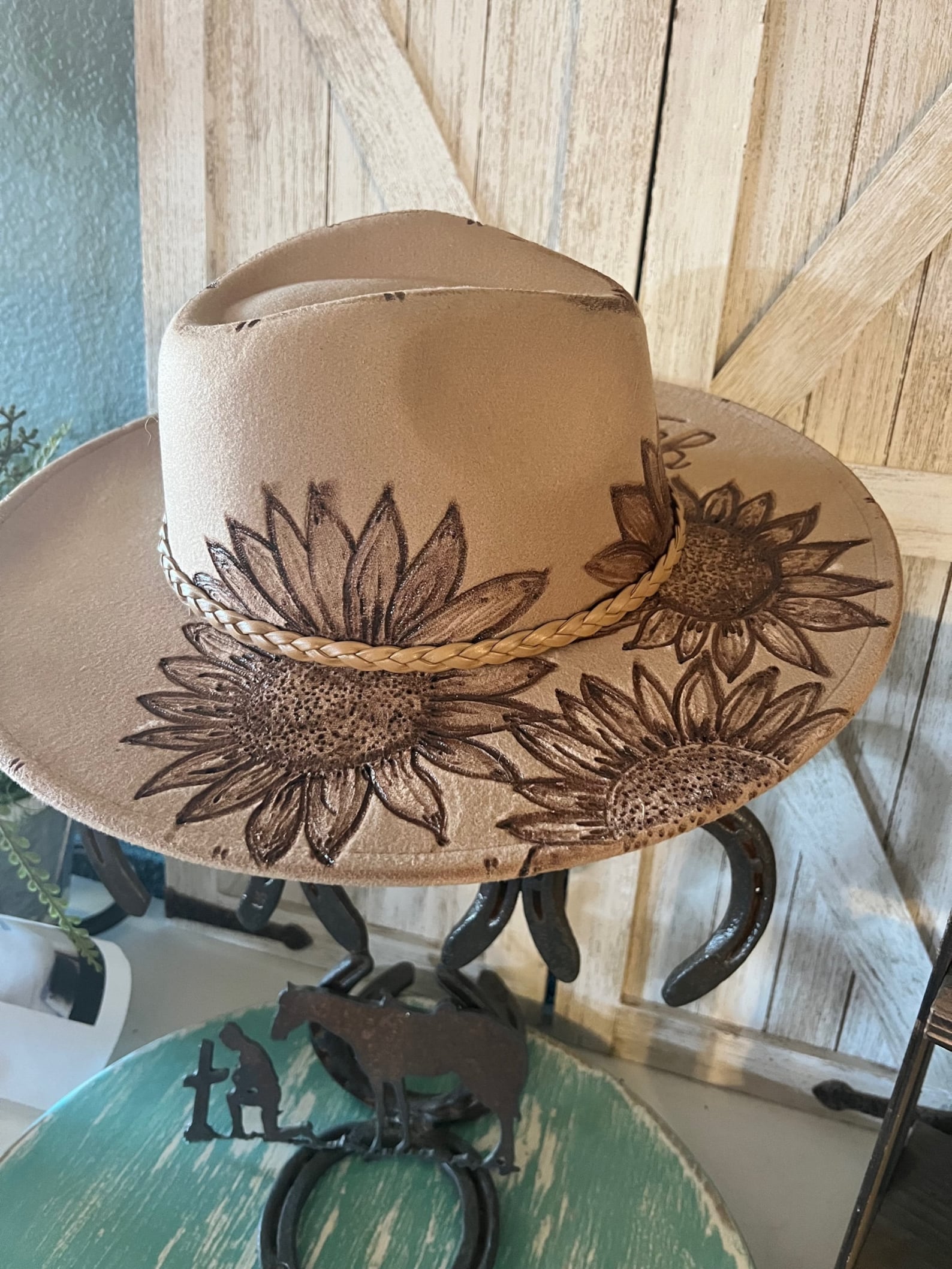 Custom Burned Western Felt Hat Etsy