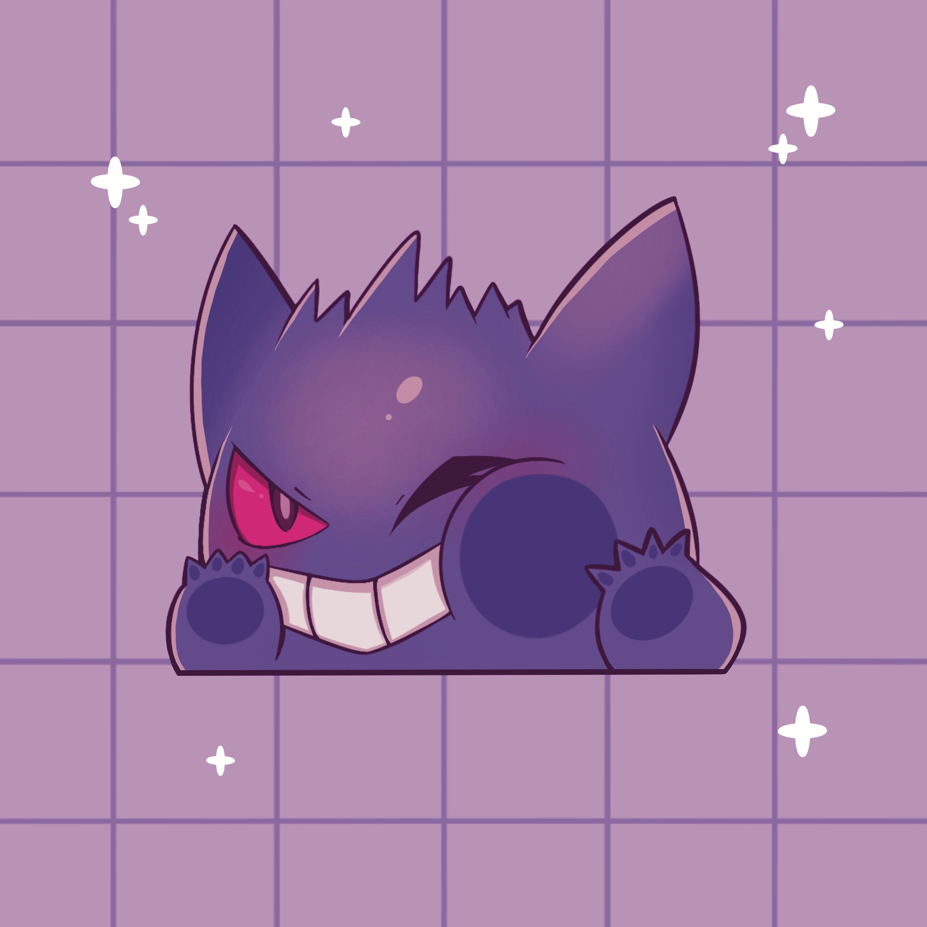 Heartless #094 Gengar Shiny Sticker – Mike Rodriguez Graphics