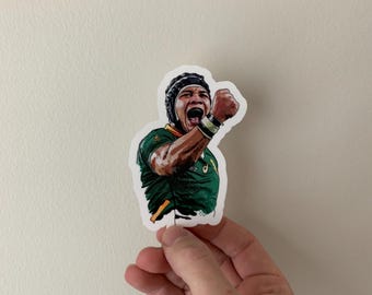 Cheslin Kolbe | Südafrikanischer Rugby Union Spieler | 2 X World Cup Champion Springbok Winger Vinyl Aufkleber